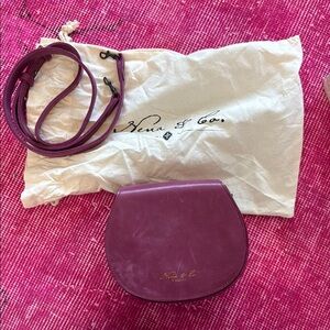Nena & Co Purple Crossbody Bag with Smooth Finish